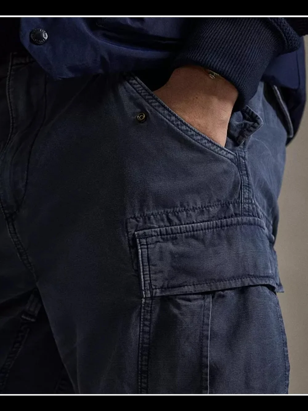 Polo Ralph Lauren Men's Classic-Fit Canvas Cargo Pants Size 36x30 Classic Navy